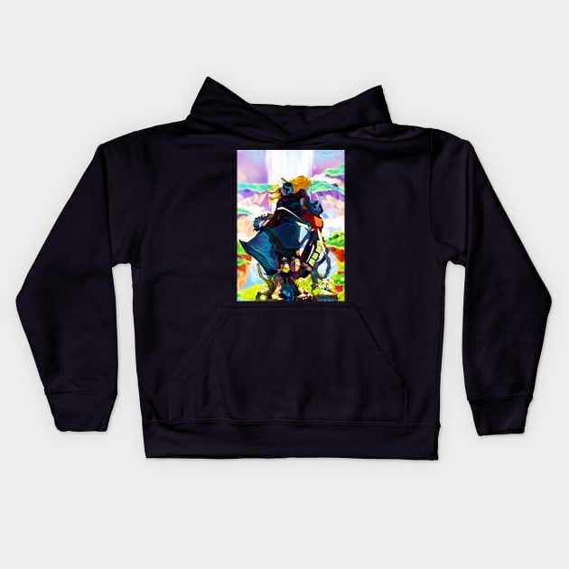 Colorful ozen Kids Hoodie by hustlart